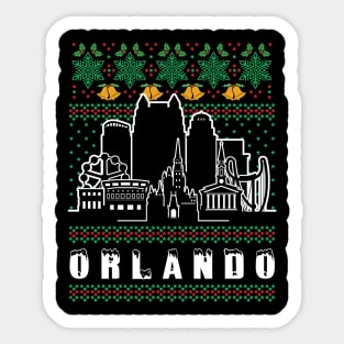 Orlando Florida Ugly Christmas Sticker